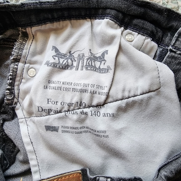 Levi's - Men's Faded Black Jeans - Picture 4 of 5